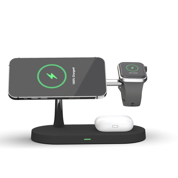 T268 5イン1 15W 多機能マグネティックワイヤレス充電器 iPhone 12シリーズ＆Apple Watch＆AirPods 1 / 2 / Pro対応、LEDライト付き