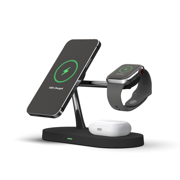 T268 5イン1 15W 多機能マグネティックワイヤレス充電器 iPhone 12シリーズ＆Apple Watch＆AirPods 1 / 2 / Pro対応、LEDライト付き