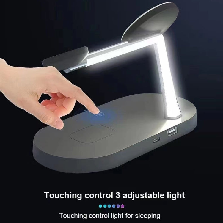 T268 5イン1 15W 多機能マグネティックワイヤレス充電器 iPhone 12シリーズ＆Apple Watch＆AirPods 1 / 2 / Pro対応、LEDライト付き