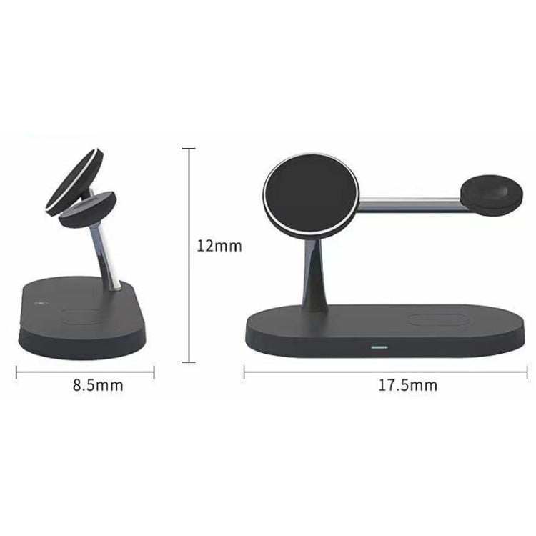 T268 5イン1 15W 多機能マグネティックワイヤレス充電器 iPhone 12シリーズ＆Apple Watch＆AirPods 1 / 2 / Pro対応、LEDライト付き