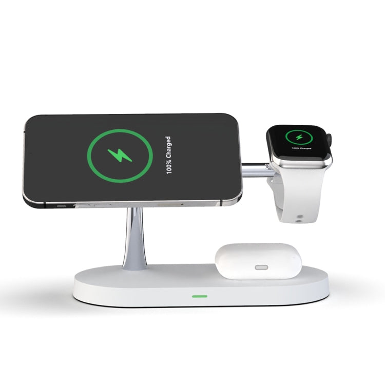 T268 5イン1 15W 多機能マグネティックワイヤレス充電器 iPhone 12シリーズ＆Apple Watch＆AirPods 1 / 2 / Pro対応、LEDライト付き