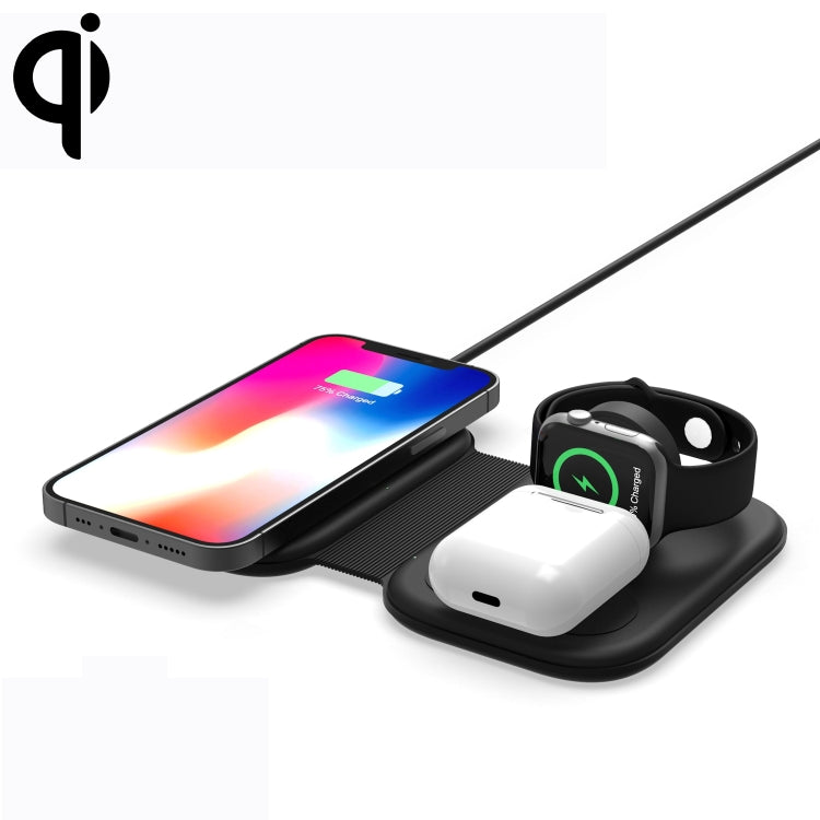 F20 3イン1 15W 多機能マグネティック折りたたみワイヤレス充電器 iPhoneシリーズ＆Apple Watch＆AirPods対応、F20