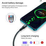 K061 1.2m 5A 3イン1 USBから8ピン＋USB-C／Type-C＋Micro USBラウンド高速充電データケーブル