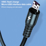 K061 1.2m 5A 3イン1 USBから8ピン＋USB-C／Type-C＋Micro USBラウンド高速充電データケーブル
