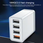 WK WP-U125 Youpinシリーズ 18W QC3.0 4 USBポート急速トラベル充電器、CNプラグ / USプラグ、CNプラグ / USプラグ
