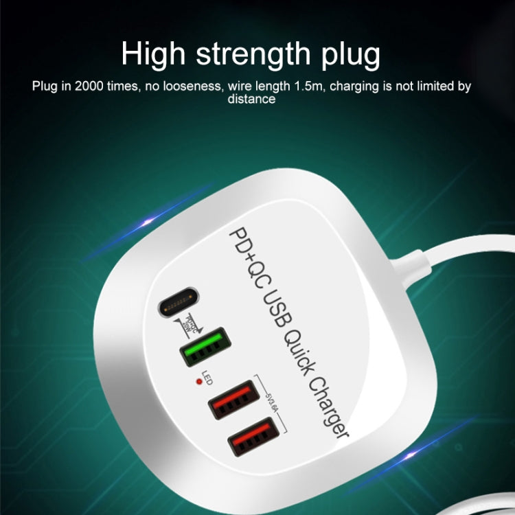 WLX-T3P 4イン1 PD＋QC多機能スマート高速充電USB充電器、WLX-T3P AUプラグ、WLX-T3P EUプラグ、WLX-T3P UKプラグ、WLX-T3P USプラグ