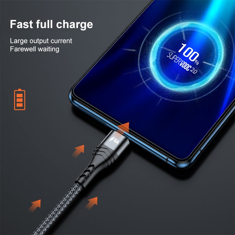 ADC-138 66W 3イン1 USBから8ピン＋Micro USB＋USB-C／Type-C高速充電編組データケーブル、ケーブル長さ：1.2m