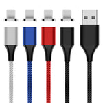 M11 5A USB to 8ピン ナイロン編みマグネットデータケーブル、ケーブル長さ：2m、8ピン
