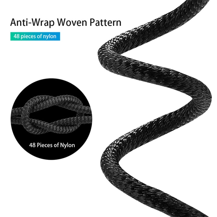 M11 3in1 3A USB to 8ピン + Micro USB + USB-C / Type-C ナイロン編みマグネットデータケーブル、ケーブル長さ：1m、8ピン + Micro USB + USB-C / Type-C