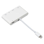 4イン1 8ピンからデュアルUSB＋3.5mm AUX＋HDMI OTGオーディオデジタルAVアダプター