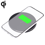 10W QI チェック柄丸型金属ワイヤレス充電器、10W 金属製