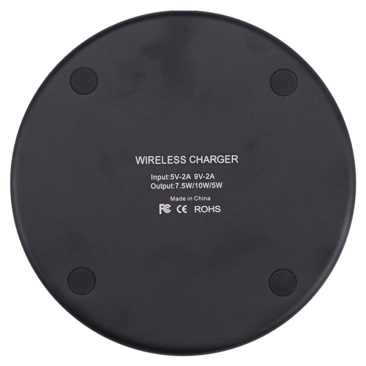10W QI チェック柄丸型金属ワイヤレス充電器、10W 金属製