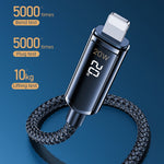 REMAX RC-128i 20W Type-C／USB-Cから8ピン インテリジェントデジタルディスプレイ亜鉛合金編組充電データケーブル、長さ：1.2m