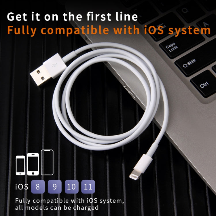 IVON CA19 2.4A USB から 8ピン 急速充電データケーブル iPhone、iPad用、長さ：1m