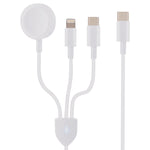 3in1 USB-C / Type-C から 8ピン + USB-C / Type-C + マグネット式ワイヤレスウォッチ充電データケーブル、ケーブル長：1.2m、3in1