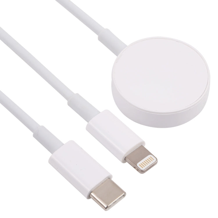 3in1 USB-C / Type-C から 8ピン + USB-C / Type-C + マグネット式ワイヤレスウォッチ充電データケーブル、ケーブル長：1.2m、3in1