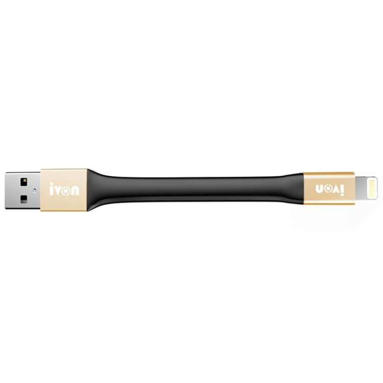 IVON CA90 2.4A USB から 8ピン ポータブルデータケーブル リング付き、長さ：14.5cm、8ピン