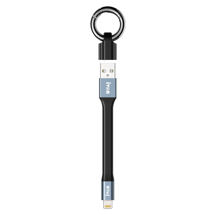 IVON CA90 2.4A USB から 8ピン ポータブルデータケーブル リング付き、長さ：14.5cm、8ピン