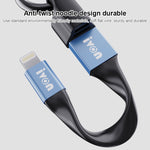 IVON CA90 2.4A USB から 8ピン ポータブルデータケーブル リング付き、長さ：14.5cm、8ピン