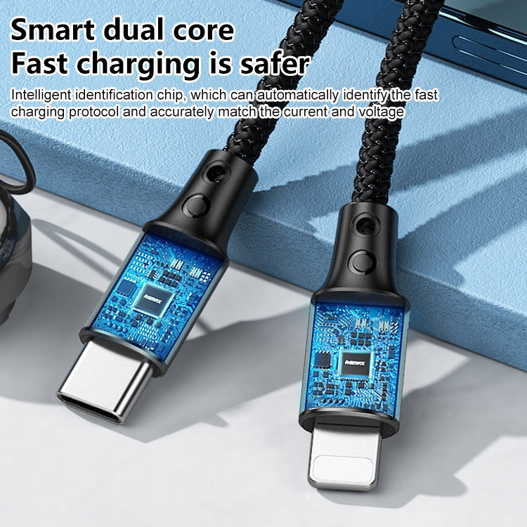 REMAX RC-140i Thorシリーズ PD 20W USB-C / Type-Cから8ピン携帯用ランヤードデータケーブル、ケーブル長：1.2m、USB-C / Type-Cから8ピン