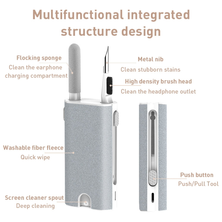 Q6 5-in-1 ワイヤレスイヤホン充電ボックス スマホ画面クリーニングキット、Q6