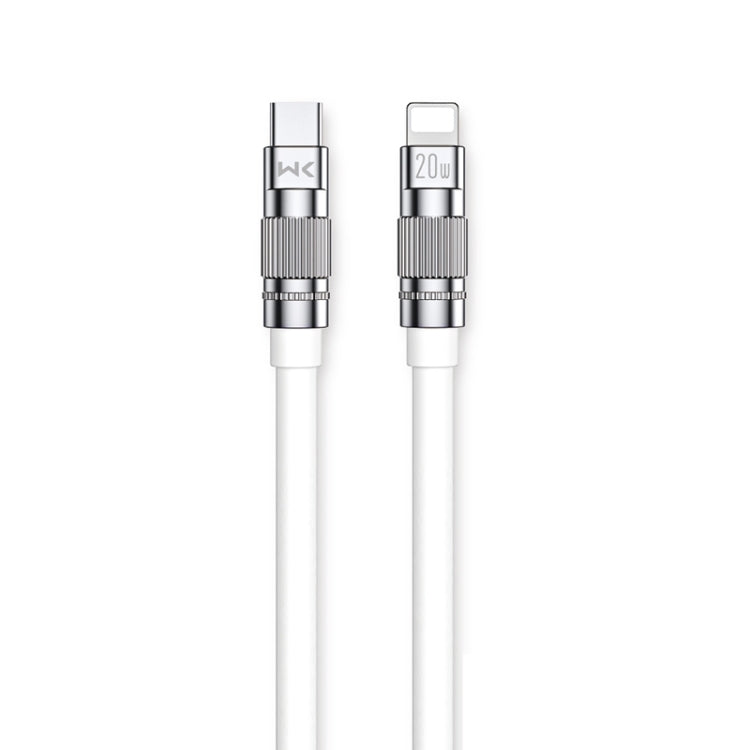 WK WDC-187 Qjieシリーズ 20W USB-C/Type-Cから8ピン急速充電データケーブル、長さ：1m、USB-C/Type-Cから8ピン
