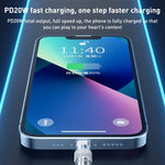 WK WDC-187 Qjieシリーズ 20W USB-C/Type-Cから8ピン急速充電データケーブル、長さ：1m、USB-C/Type-Cから8ピン