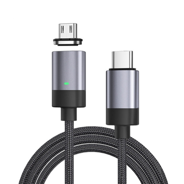 15W USB-C / Type-C から Micro USB 急速充電磁気データケーブル、スタイル：1mケーブル＋磁気ヘッド、Micro USB