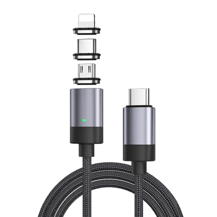 3-in-1 急速充電マグネティックデータケーブル、スタイル：1mケーブル＋3マグネティックヘッド、3-in-1