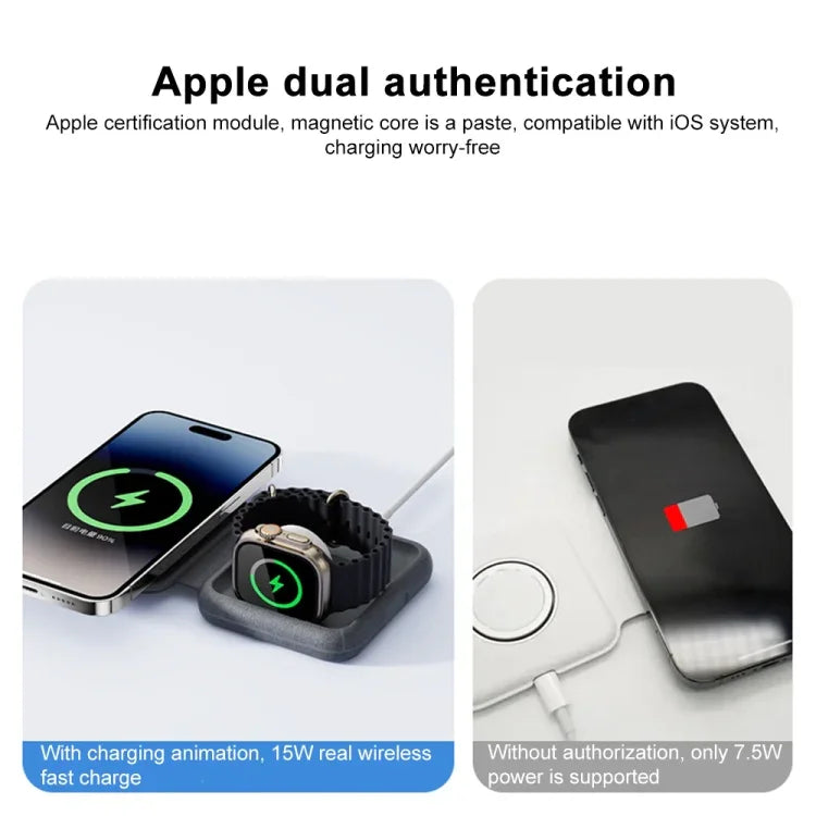 MOMAX UD30 Q.Mag Go 2-in-1 折りたたみ式 Magsafe 磁気ワイヤレス充電器