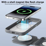 MOMAX UD30 Q.Mag Go 2-in-1 折りたたみ式 Magsafe 磁気ワイヤレス充電器