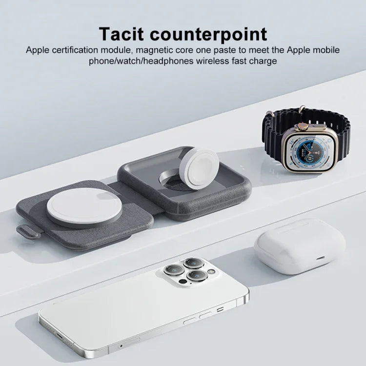 MOMAX UD30 Q.Mag Go 2-in-1 折りたたみ式 Magsafe 磁気ワイヤレス充電器