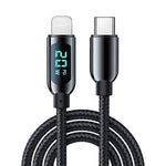 Mutural Li-CC001 1.2m PD20W デジタル表示 USB-C / Type-C から 8ピン充電データケーブル、Type-C から 8ピン