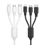 WK WDC-103 3A 3in1 8ピン + Micro USB + Type-C / USB-C フルスピードプロ充電データケーブル、長さ：1.15m