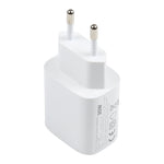 T087 20W USB-C / Type-C + USBポート 急速充電 トラベルチャージャー、EUプラグ、EUプラグ