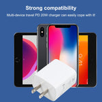 U087 20W USB-C / Type-C + USBポート 急速充電 トラベルチャージャー、USプラグ、USプラグ