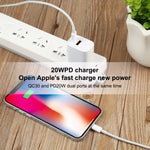 U087 20W USB-C / Type-C + USBポート 急速充電 トラベルチャージャー、USプラグ、USプラグ