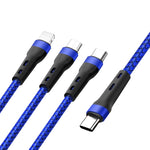 100W 6A Type-C から 8ピン+Type-C+Micro USB 充電データケーブル、1.3m