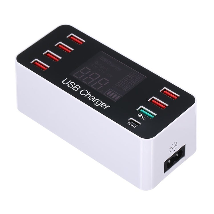 A9 Plus（グローバル版）多機能 AC 100V~240V 8ポート USB デジタル表示 LCD 着脱式充電ステーション スマートチャージャー ワイヤレス充電対応 QC3.0対応、A9 Plus（グローバル版）