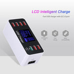 A9 Plus（グローバル版）多機能 AC 100V~240V 8ポート USB デジタル表示 LCD 着脱式充電ステーション スマートチャージャー ワイヤレス充電対応 QC3.0対応、A9 Plus（グローバル版）