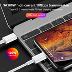 100W USB-C / Type-C から 8ピン高速充電データケーブル、長さ：2m、2m Type-C から 8ピン