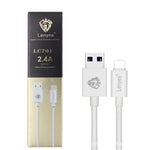 Lenyes LC701 1.5m 2.4A出力 USB から 8ピン PVC データ同期高速充電ケーブル、1.5m 8ピン