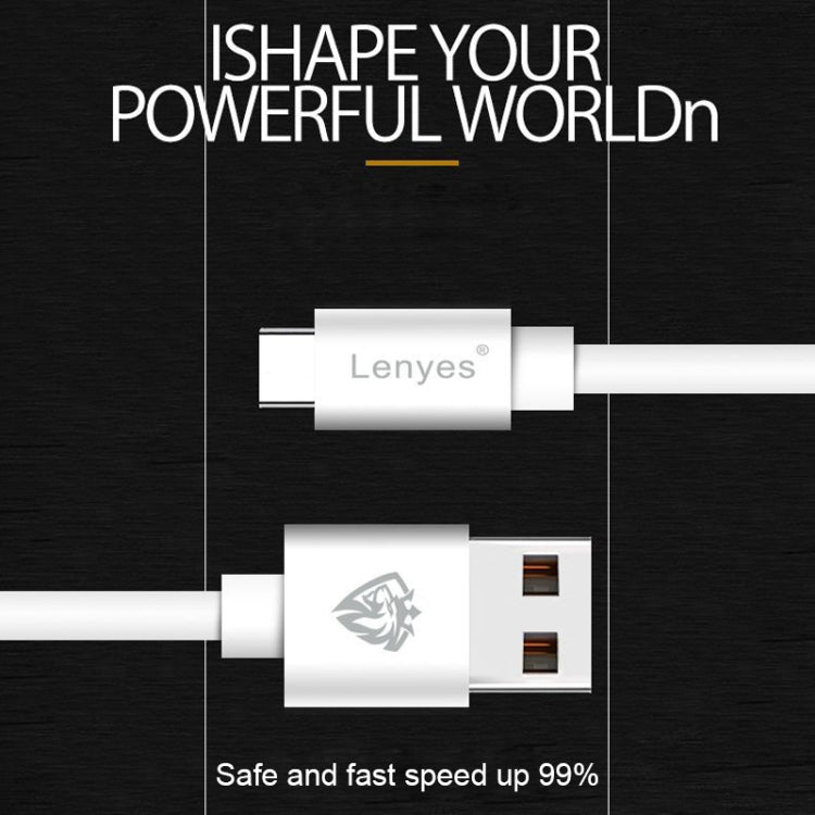 Lenyes LC701 1.5m 2.4A出力 USB から 8ピン PVC データ同期高速充電ケーブル、1.5m 8ピン