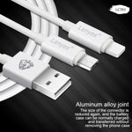 Lenyes LC701 1.5m 2.4A出力 USB から 8ピン PVC データ同期高速充電ケーブル、1.5m 8ピン