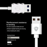 Lenyes LC701 1.5m 2.4A出力 USB から 8ピン PVC データ同期高速充電ケーブル、1.5m 8ピン