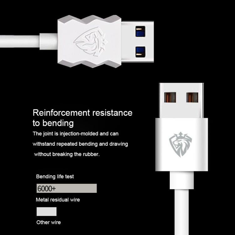 Lenyes LC701 1.5m 2.4A出力 USB から 8ピン PVC データ同期高速充電ケーブル、1.5m 8ピン