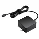 65W USB-C / タイプC電源アダプター ノートパソコン用ポータブル充電器 タイプC充電ケーブル付き USプラグ 65W USプラグ / ブラック