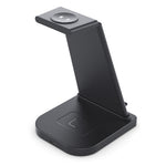10W 3イン1 QC 3.0 縦型多機能ワイヤレス充電器 スタンド機能付き、携帯電話 / Apple Watch / AirPods対応