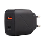 LZ-819A+C QC3.0 USB + PD 18W USB-C / Type-C インターフェース トラベルチャージャー インジケーターライト付き、EUプラグ、EUプラグ