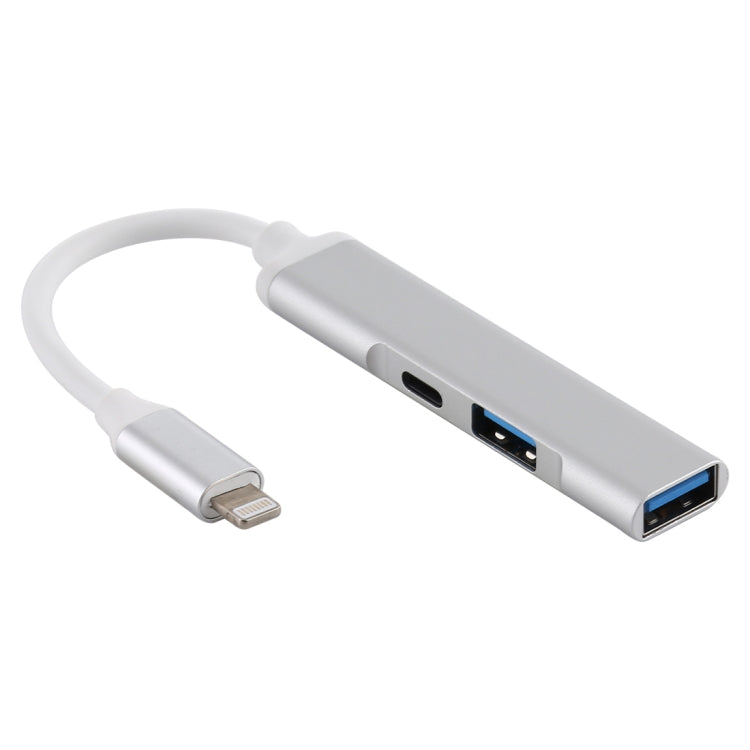 S-206 3イン1 8ピンオスから2 x USB 3.0 + 8ピンメス カメラリーダーアダプター、S-206